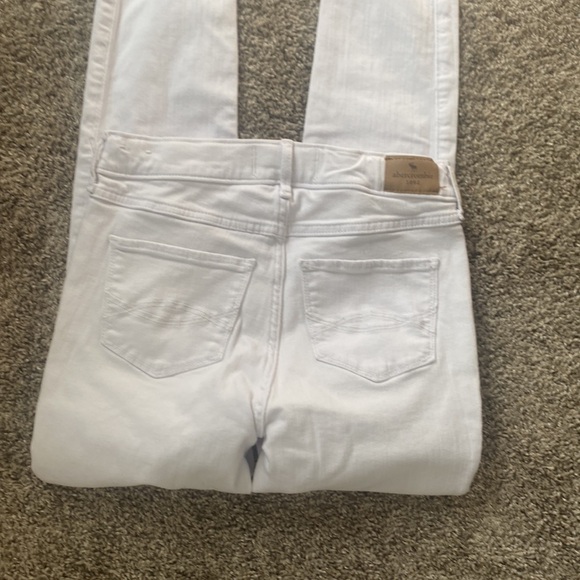 Abercrombie & Fitch high rise jean Jeggings adjustable waist in white size 15/16 - Picture 7 of 12